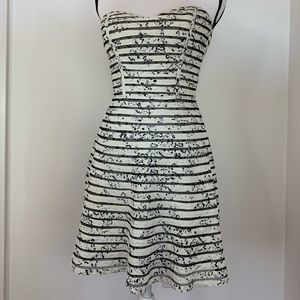 Parker cocktail dress women strapless 100% Silk